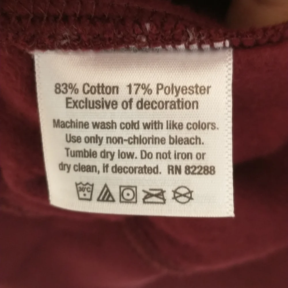 Russell red burgundy pullover sweatshirt - Picture 4 of 5